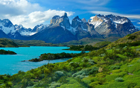 Живописный национальный парк Торрес-дель-Пайне, Патагония, Чили 