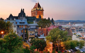 Nice view of the provincial city of Quebec, Canada