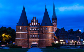 The old Holstentor museum, the city of Lübeck. Germany