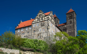 View of the monastery in Quedlinburg, Germany
