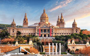 Beautiful, national art museum of Catalonia, Barcelona. Spain