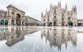 Milan Cathedral in the square, Italy