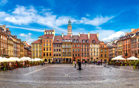 Архитектура городской площади, Варшава. Польша 