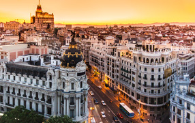 City panorama Madrid, Spain