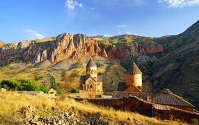 Ancient church in the mountains of Noravank, Armenia
