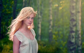 Нежная красивая девушка, актриса Эль Фэннинг