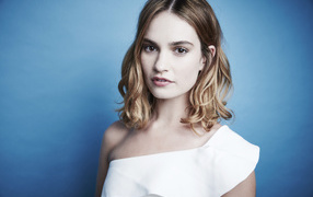 Delicate blonde actress Lily James