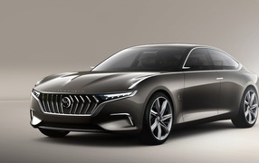 Электрический автомобиль  Pininfarina Hybrid Kinetic H600,  на сером фоне