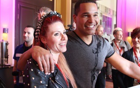 Участники Евровидения 2017 в Киеве от Сан-Марино Валентина Монетта и Джимми Уилсон  