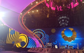 Scene of the main Eurovision music contest, Kyiv 2017
