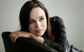Tender girl brunette actress Ellen Page