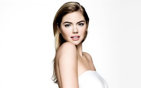 The spectacular blonde Kate Upton photo on a white background