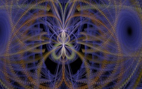 Красивый необычный узорный фрактальный рисунок 