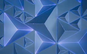Голубые треугольники 3д графика