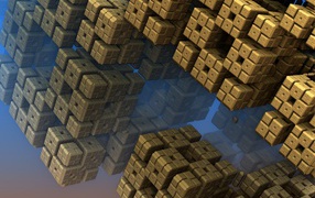 Кубы в невесомости 3д графика