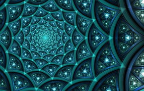 Фрактальный необычный красивый рисунок, 3д графика