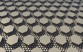 Серые шестиугольники 3д графика