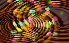 Разноцветные круги абстракция 