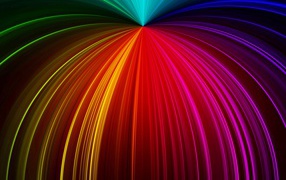 Разноцветный фрактальный зонт 