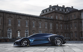 Черный спортивный автомобиль IED Syrma, вид сбоку