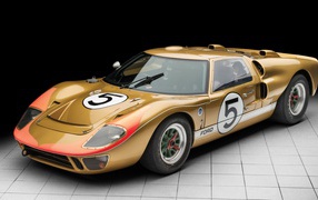 Ретро автомобиль Ford GT40 Race Car 1966