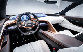 The stylish interior of the car Lexus LF 1, 2018