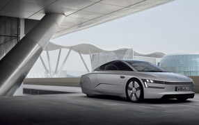 Серебристый Volkswagen XL1 Concept 2018 года