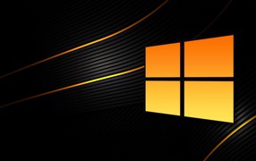 Windows 10 logo on a black background