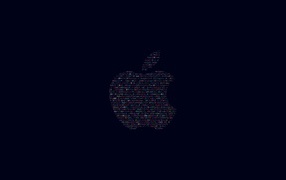 Apple logo on a black background