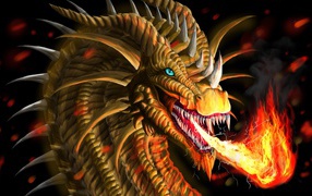 Огнедышащий дракон, фэнтези