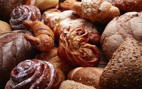 Fresh appetizing pastries close-up