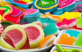 Аппетитные разноцветные мармеладные сладости