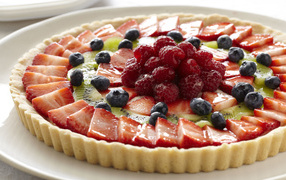 Delicious sweet mouth-watering berry pie