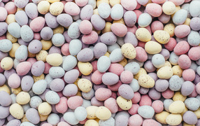 Multicolored chocolates pebbles