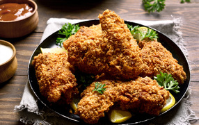 Запеченные хрустящие куриные крылышки
