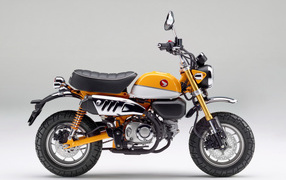 Мотоцикл Monkey 125, 2018 года на сером фоне