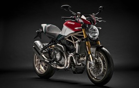Motorcycle Ducati Monster 1200, 2018 on a gray background