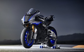 Stylish new motorcycle Yamaha YZF-R1M, 2018