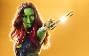 Гамора, персонаж фантастического фильма Мстители: Война бесконечности