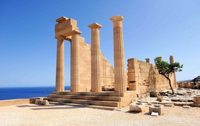 Acropolis in Lindos, Rhodes Island