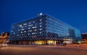 Beautiful building of the shopping center of Copenhagen, Denmark