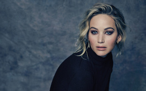 Голубоглазая популярная актриса Дженнифер Лоуренс