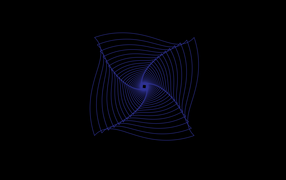 Фиолетовая фрактальная паутина на черном фоне