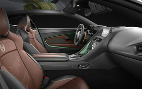 Leather stylish interior car Aston Martin DBS 59, 2018