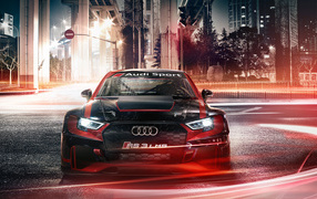 Спортивный автомобиль Audi RS 3 LMS на улице 