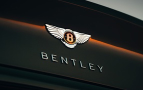 Фирменный логотип автомобиля Bentley Continental GT, 2019 