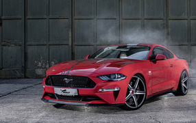 Красный быстрый автомобиль  Ford Mustang One Of 7 2019 года 