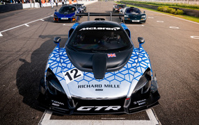 Гоночный автомобиль McLaren Senna GTR  2019 года на трассе