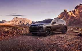 Внедорожник Toyota RAV4 в горах 