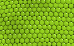 Green honeycomb background close up